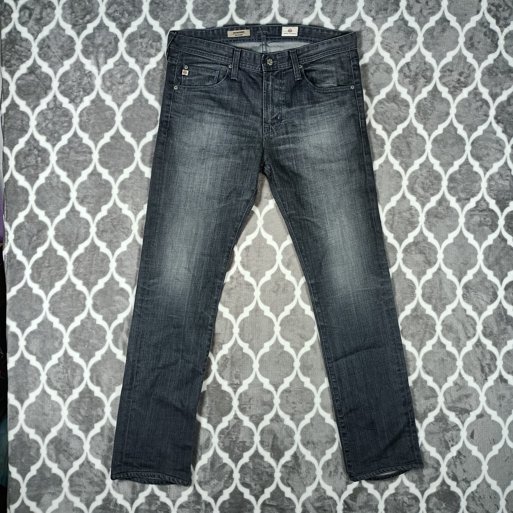 AG Adriano Goldschmied Matchbox Jeans Men 32x31 Gray Slim Straight (35x31)